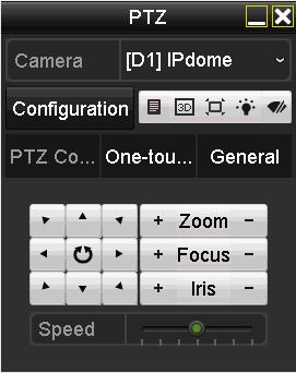 Figure 4-14 PTZ Control Panel You can refer to Table 4-1 for the description of the PTZ panel icons.