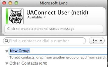 A contact can be placed into more than one group To create a group simply Sign into Lync.