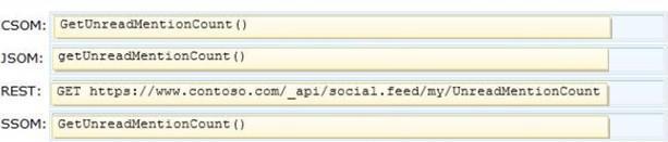 UserProfile(); B. SocialFollowingManager (context); C. var a = SP.UserProfiles.Profileloader.GetProfileLoader(context); D.