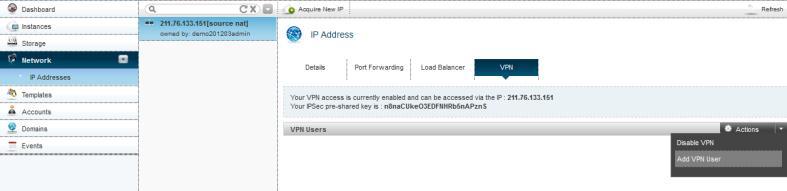 (1) From Network IP Address, select the IP address that will host your service.
