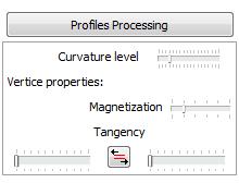 By clicking on each curve, parameters are proposed to tweak the curve.