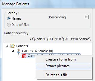 Right click on the Captevia file and then click on