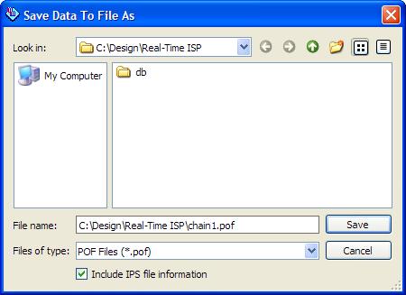 ISP Clamp Page 7 Saving the IPS File Information to the Programming File You can save the pin state information in the.ips into the.pof to avoid requiring two files.