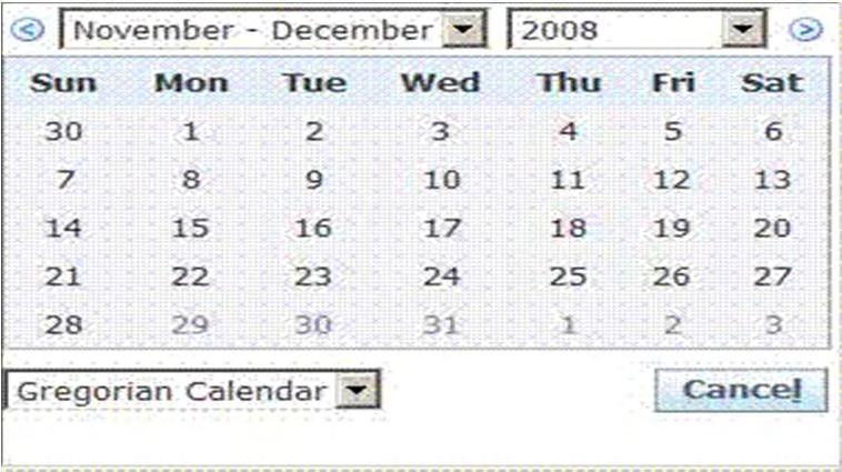 Picker Thai Calendar Date