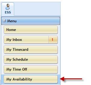 My Availability The My Availability page displays your general