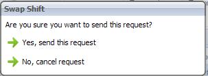 4. Click Yes, send this request.