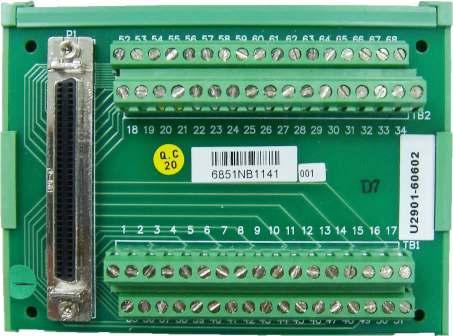 Optional Accessories U2901A/U2902A - Terminal block and SCSI-II 68-pin connector with