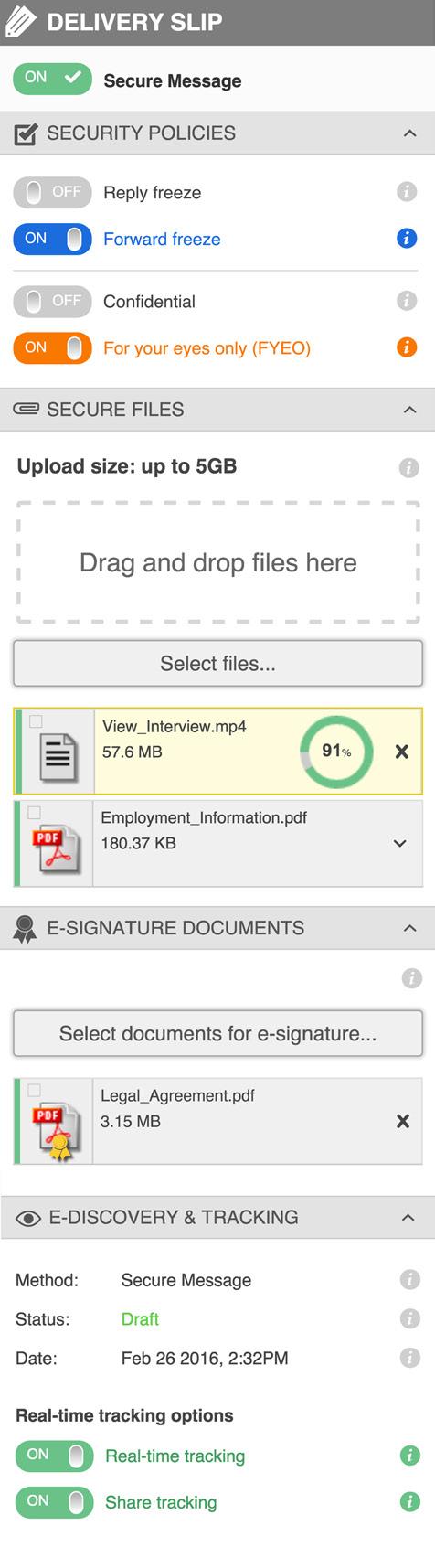 Share files up to 5GB securely from any device, regardless of other limits in place.