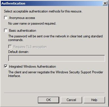Advanced Security for Protect Server Email Security Workshare Protect Server Configuration To enable Integrated Windows Authentication,