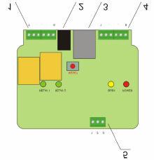 5. LED indicators Relay1/Relay2 (green) Power