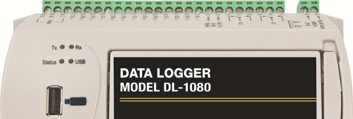 Fig. 12 - DataLogger front panel The DataLogger has two rows of terminals.