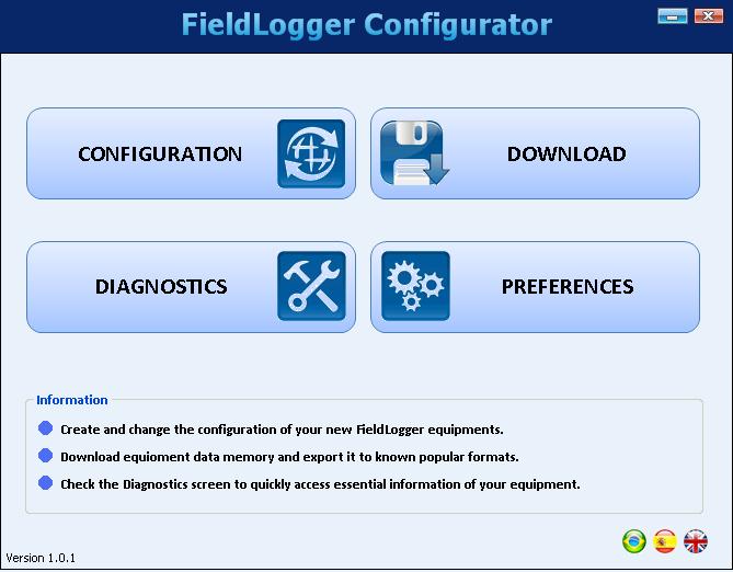 CONFIGURATION AND DATA DOWNLOAD SOFTWARE The configuration software (Configurator) allows you to configure FieldLogger, download and export logging data and read input channels and status information.