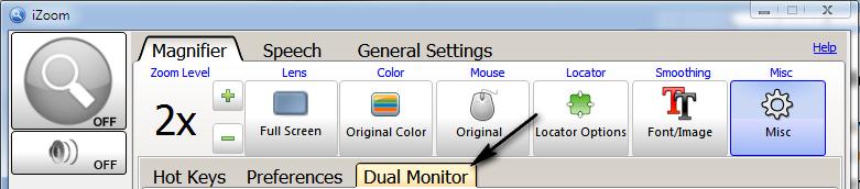 3.16 Dual Monitors Figure 20 izoom supports using two monitors