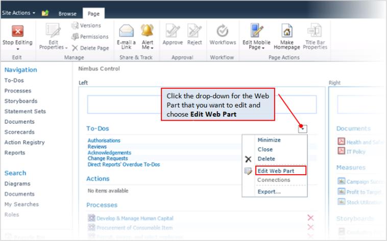 Customizing SharePoint 2010 27 Add a Web Part You can add Control and non-control Web Parts to the Home page.