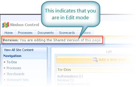 Customizing SharePoint 2007 9 Customizing SharePoint 2007 Overview of Editing in SharePoint 2007 As a SharePoint administrator there are two routes to edit a SharePoint site; Edit Page and Site
