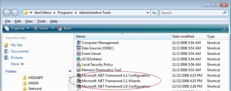 Granting Full Trust to Client Figure 21..NET framework con guration tools Note: It is possible that you will have to download the.net 2.0 Framework SDK from Microsoft to view the.net framework 2.