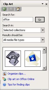 FrontPage 2003 có một thư viện chứa hàng ngàn ảnh clip art, ảnh chụp, và các file đa phương tiện khác. Những ảnh này có thể được kết nhập vào trong các trang Web riêng của ta.