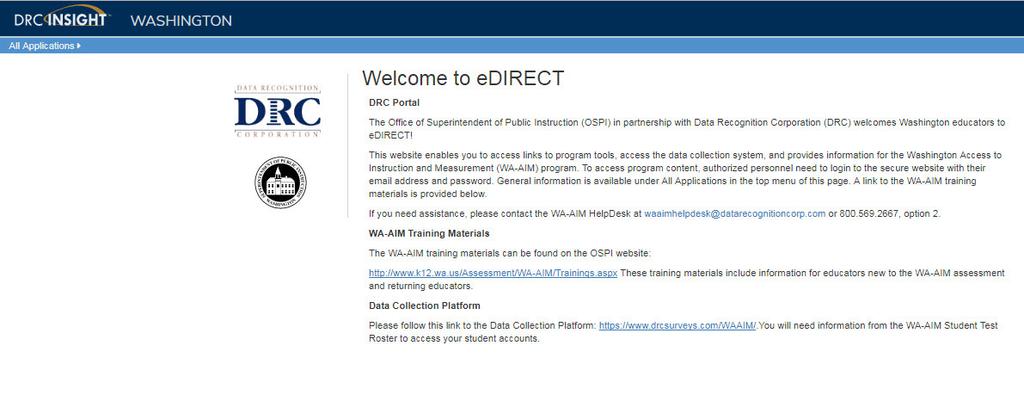 Working with edirect Accessing edirect (cont.) After a successful log in, the Welcome to edirect page reappears with additional information about navigating the site.