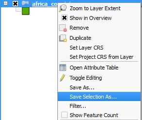 When the dialog box appears, make sure the output format ESRI shapefile" is selected in the drop-down menu for Format, click on the Browse button and specify the following output file name (path may