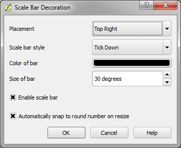 Question: The scale bar is displayed in degrees. What does this mean? Answer: The units of measure used for the scale bar indicate the coordinate system used for the underlying geographic file.
