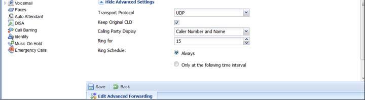 Simple Forwarding The simplest type of forwarding is when you specify a single phone number to which all