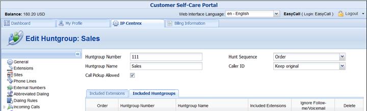 calls made to this huntgroup. Then click Save.
