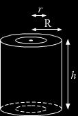 Volume of the hollow cylinder = π ( R 2 r 2 ) h, where r, R and h are the inner radius, outer radius and height of hollow