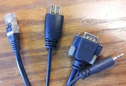 Select the Laptop button on the podium to use this cable. 2. Rooms that have been recently upgraded have an HDMI cable as well as VGA.