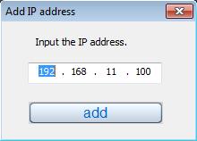 used, and click. zto delete an entered IP address, select the IP address to be deleted, and click [Remove].