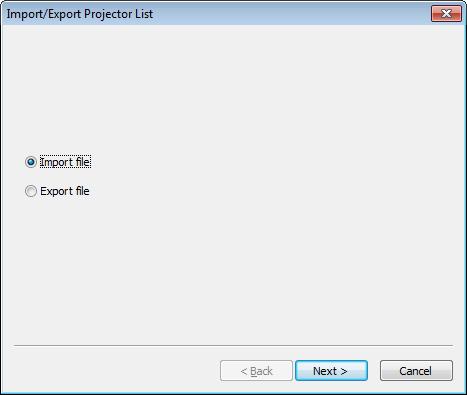 Importing registration lists A registration list that was exported by another computer can be imported.