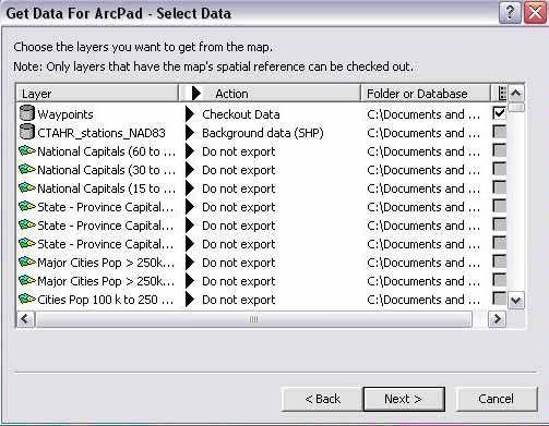 Export only the current display extent Name the ArcPad map, its folder, and where to store it Select Create ready to deploy.