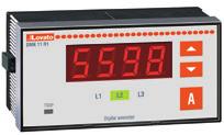 Digital panel meters (measuring and monitoring instruments) DMK00R1 Digital panel meters Panel mount (H) 48 x (W) 96 mm Auxiliary supply 220-240 VAC (others on request) True RMS measurements Class 0.