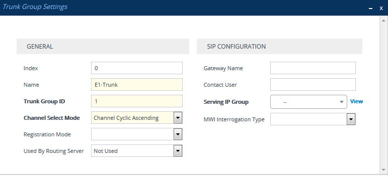 Configuration Note 3. Configuring the Device for OVR 3.19.4 Configure the Channel Select Method You need to configure the method for assigning IP-to-Tel calls to channels within the Trunk Group.