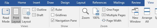 12 Word 2016 Document Navigation Pane The Navigation Pane displays a window that opens on the left side of your screen. It has three tabs displaying different navigational views.
