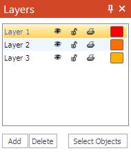 Floating Panels Layers 77 Layers You can call the dialog from the View tab by clicking the Layers button list.