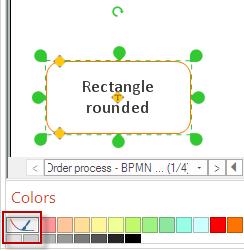 Colors panel provides quick access to manage the color of fill,line and text of the