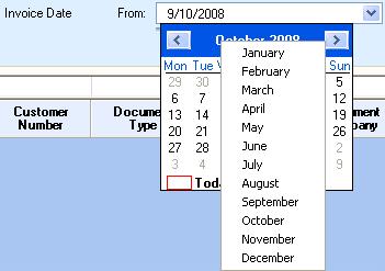 Dates can be edited directly within the filter or selected from the drop down calendar that appears when you click on the down arrow of the filter.
