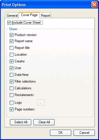 Cover Page Tab The default selection in this screen is to not include a Cover Sheet as shown in Figure 7-19.