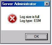 System and Users Setup Information Clearing the ESM log When you get this error message, the ESM Log of the Dell server needs to be cleared manually. Refer below procedure to clear the ESM log. 1.