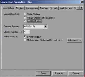 Configuring Station Setup To customize RAE Status bar 5. Click on Save. 6. Repeat the above step for all the RAE station files, which is used with Console Station. 3.7.