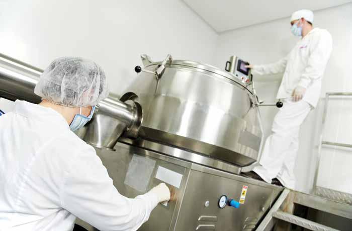 Pharmaceutical mixer granulator Power System Flexibility Unidrive M s power stage enhances flexibility and energy efficiency : Low losses, up to 98 % efficient. Low power standby mode.