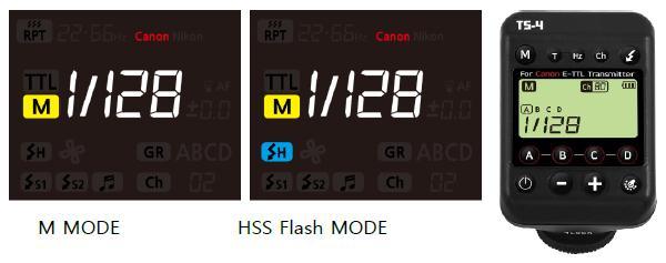 HSS flash mde Press the Hz buttn n the HSS TTL cntrller t turn n the TTL HSS mde (Cann).
