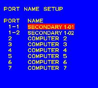 To list the computers by name in the OSCAR Selection screen, see Changing OSCAR Display Attributes in this chapter. To access the Port Name Setup screen: 1.