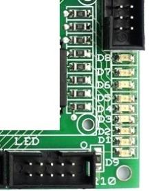 A, B, C, D Port Connector: 40 pin ATmega series microcontroller has four I/O ports generally.
