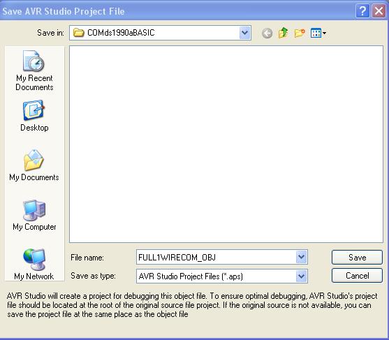 Figure 9.4 OBJ File Selection 3. Select the FULL1WIRECOM.OBJ, use the ibutton example.