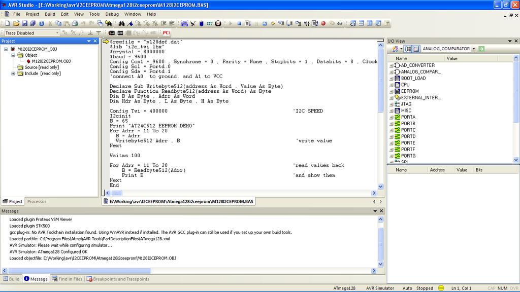 Figure 9.5 Debug Screenshot 4. Now debug the program in normal way as given in the AVR Atmel JTAG- ICE tools help. 9.3 Software The software that are used in the present research work are: 1.