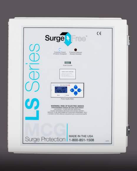 299-401-20A MCG Surge AC MODEL: 400LS Executive Main Service Panel AC Power Line Protection with Enhanced Power/Energy Metering The 400LS Executive Series provides 400,000A of rugged surge protection