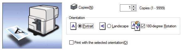 Using Page Setup Features [Landscape] Select this option to print the document horizontally in relation to the direction of paper feeding.