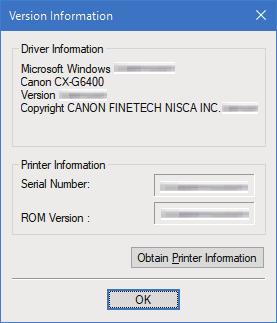 Using Page Setup Features Checking the Version Information Follow this procedure to confirm the printer driver version and copyright information.