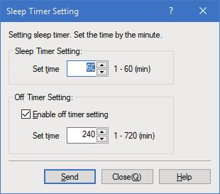 Using Utility Features 3 Click the [Utility] tab and click [ Sleep Timer Setting].